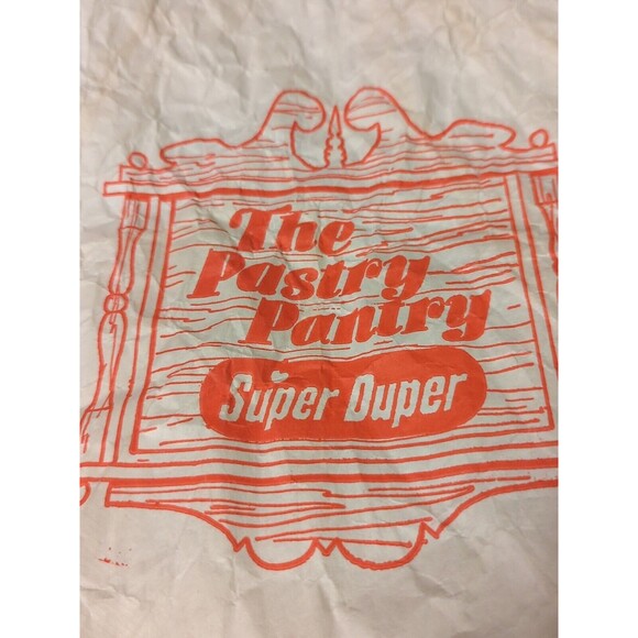 Super Duper Markets The Pastry Pantry Paper Bag White Vintage Buffalo Western NY - Picture 4 of 5
